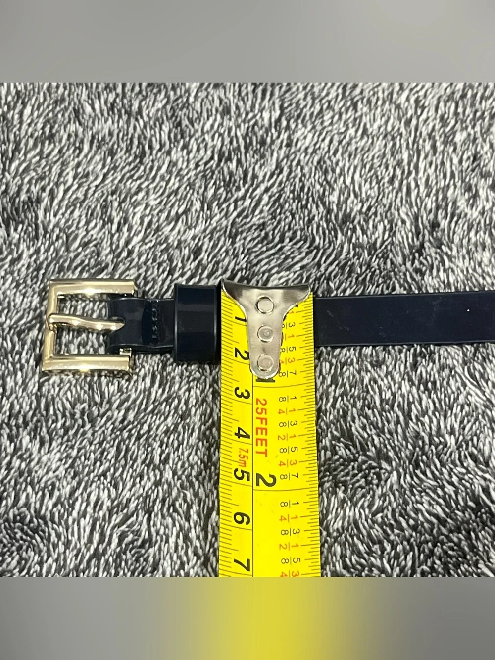 Tommy Hilfiger glossy Navy Blue slim Belt size 10 (37 inches long)